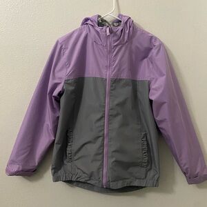 Eddie Bauer Kids Lavender and Gray jacket with fleece zip lining